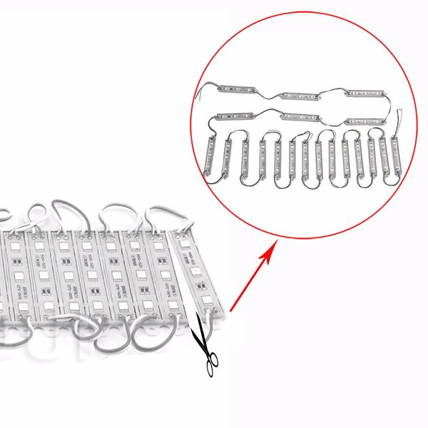 LED Waterproof Module Light, One Board With 60 Lights And 10ft White Light
