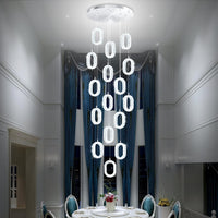 Gold 1 Ring Pendant Lights Kitchen Island Single Head Crystal Chandeliers Foyer Entrance Modern LED Dimmable Chandeliers