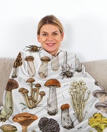 Mushroom Flannel Fleece Throw Blanket Soft Lightweight Plush Plant Blanket Throws For Couch Bed Sofa Travel All Season