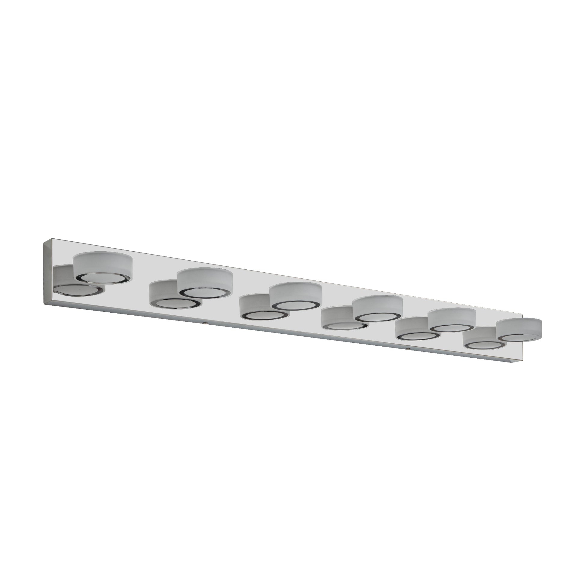 45 Modern 6-Light LED Vanity Light, Sleek Chrome Bathroom Wall Light Fixture For Mirror, Shower, And Bathroom Decor