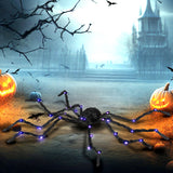 HOMCOM 3.25 Outdoor Halloween Decoration, Light-up Oversized Spider Halloween Prop With Light Up Bendable Legs - CJDS - FC