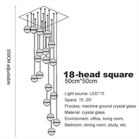 Spiral Staircase Living Room Chandeliers Crystal Ball Led Ceiling Light Lustre Chandelier Modern 2026 Decoration Bedroom Dining