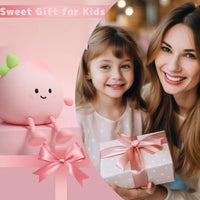 Cute Peach Pear Fruit Night Light USB Rechargeable Dimming Touch Silicone Lamp Bedroom Bedside Decoration Couple Gift Boby Light