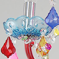 European Style Children's Room Colorful Chandelier Girl Princess Bedroom Crystal Droplight Ktv Bar Atmosphere Pendent Lamp