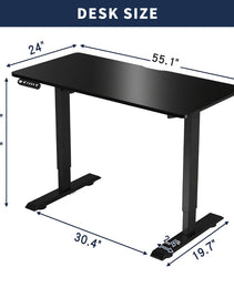 Electric Standing Desk Height Adjustable Desk For Home And Office Computer Table Gaming Desk Modern Luxiury Table 55  Lift-up Desk