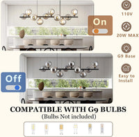 Black Linear Chandeliers for Dining Room 40" Modern Sputnik Light Fixture