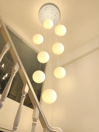 Modern Globe Chandelier Bubble Chandelier for Staircase Globe Pendant Light