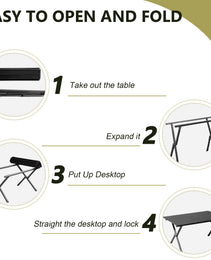 86cm Carbon Steel Camping Table Multifunctional Picnic Table Portable Table Folding Table
