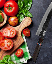 Qulajoy 8 Inch Japanese Chef Knife, Professional Hand Forged High Carbon Steel Kitchen Chef Knife,Cooking Knife With Ebony Handle