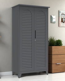 73'' Tall Metal Tool Storage Cabinet, With Ample Storage Space For Garage,Warehouse,Garden,Office, Living Room,Bathroom,Utility Room Slate