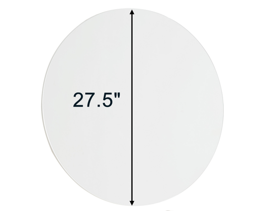 70cm Bathroom Mirror, Round Mirror, Matte White Backboard