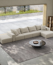 Oversized Sponge Cloud Sofa,Modern Upholstered Sectional Sofa Couch Set,Modular 162  L Shaped Sectional Living Room Sofa Set With 6 Pillows,Free Combination Sofa Couch For Living Room,Bedroom