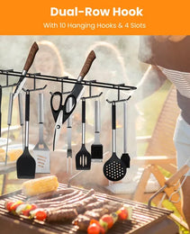 Griddle Caddy With Paper Towel Holder Hook Baskets BBQ Accessories Storage Rack Vertical Standing BBQ Organizer Grill Utensil Storage Fit For Blackstone Griddle