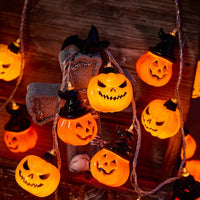 Halloween Pumpkins String Lights, Holiday Jack-O-Lantern Pumpkin Lights for Indoor Outdoor DIY Party Hanging Decor