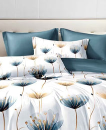 3-piece Set Of Simple And Fresh Blue And White Floral Duvet Cover, Polyester Bedroom Decoration Bedding Set Twin Full Queen King Size