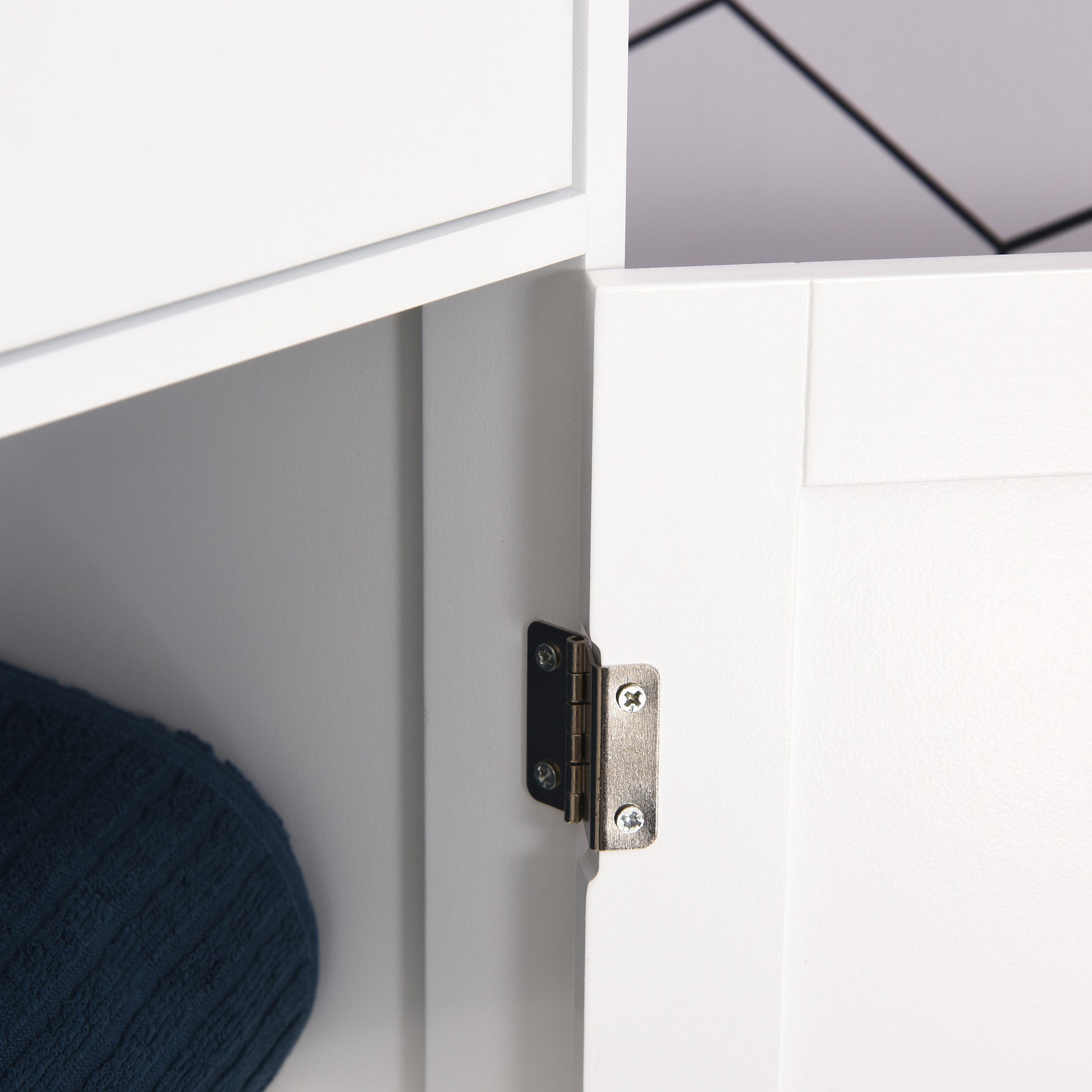 Slim Bathroom Storage Cabinet, Tall Bathroom Cabinet, Narrow Linen Tower with Acrylic Door, Drawer and Shelves, White