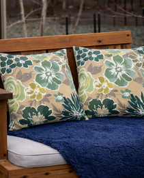 2 Pack Outdoor Throw Pillows, Waterproof & Fade-Resistant Patio Cushions For Garden, Porch, Poolside Furniture - Soft & Comfortable Decorative Pillow Covers 18x18 Inch, Magpie Fabrics