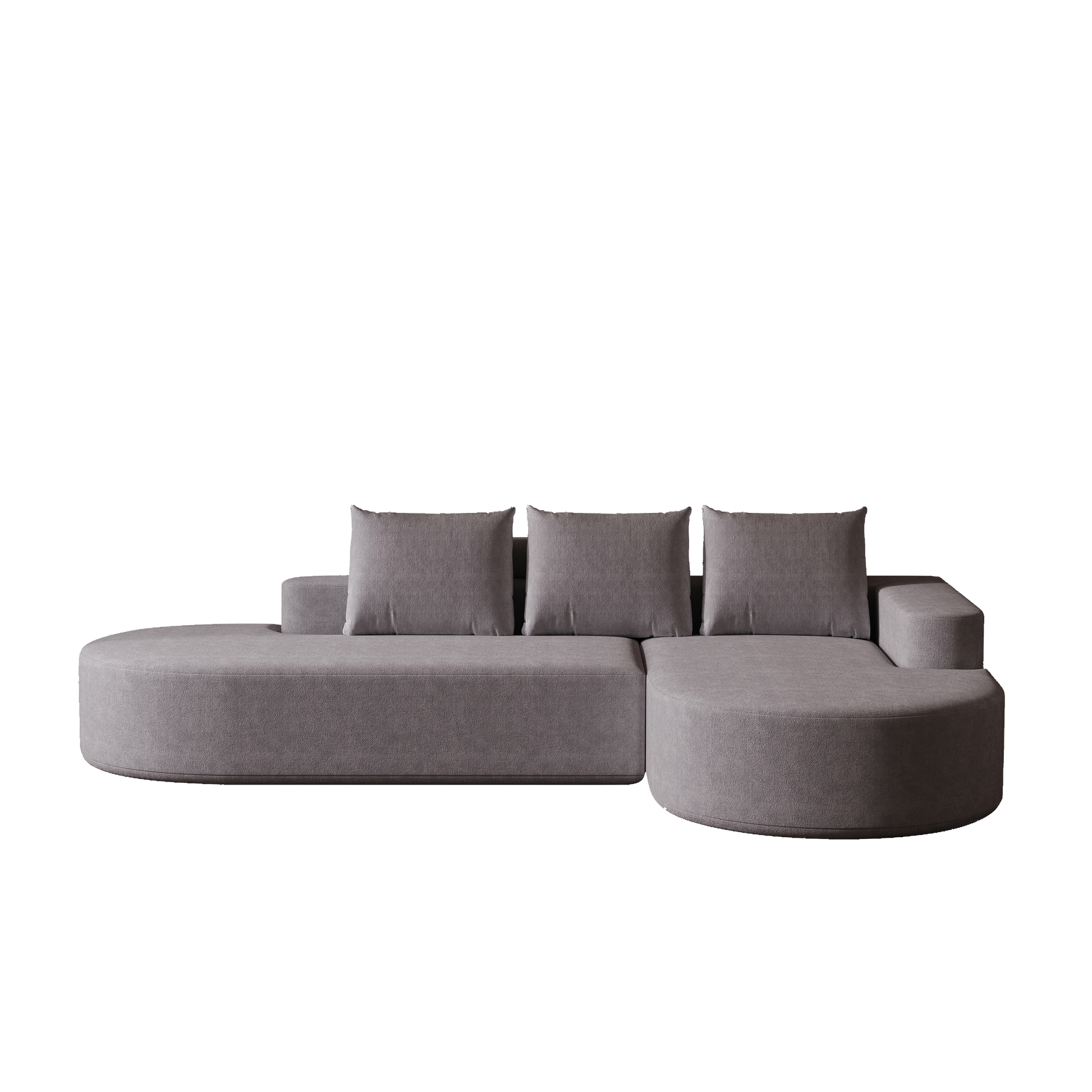 Modern Curved Sofa ,Chenille Upholstered Sectional Sofa Couch Set,Modular 108.5 L Shaped Sectional Living Room Sofa Set With 3 Pillows,Free Combination Sofa Couch For Living Room,Bedroom