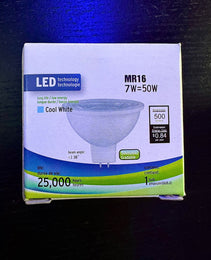 MR16 Bulbs - 5000K CW EBK 7W 120V