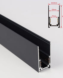 Milight - Track magnetic black surface mounted 2M - 6.6ft - AMMR20S15C00