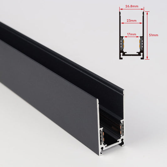 Milight - Track magnetic black surface mounted 2M - 6.6ft - AMMR20S15C00