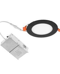 4" Black 5CCT - RD - Selectable Ultra-Thin LED Recessed Ceiling Light 9w - AZ