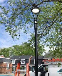 Post Top Area Light - Die-Cast Alluminum CCT 100-277ACV - Black - 75W/100W/150 Watts