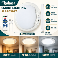 Motion Sensor LED Ceiling Light Remote Control Dimmable Body Sensor Light Automatic Rechargeable Motion Activated Light Closet