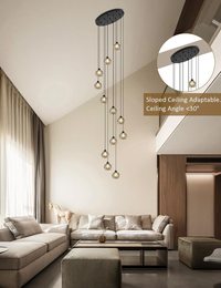 Crystal Chandeliers for Staircases，12-Lights