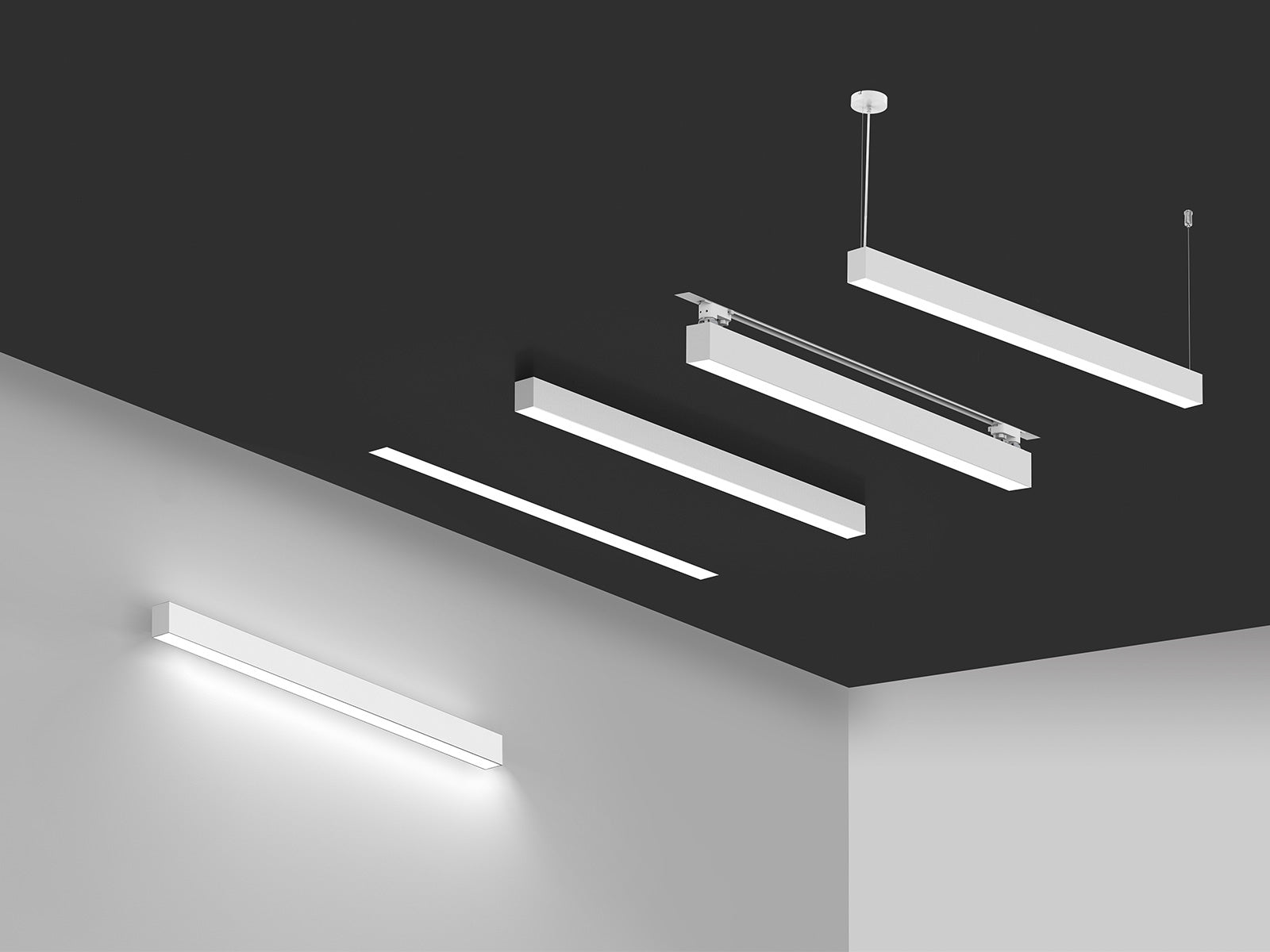 DB77A Revamp Your Space with Wall Mounted Surface LED Lights - 1200, 50w DOP3 - 4Ft white Fixture - 3 Color Temperatures - Illuminate with Modern Elegance! UPSH