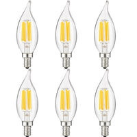 Dimmable 5W 5000K E12 Filament Style Chandelier Bulb for Elegant Ambiance sun