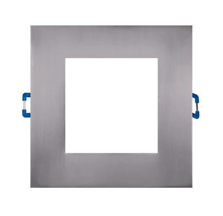 Down Light - Slim Panel Brush Nickel Square 4" 6000K