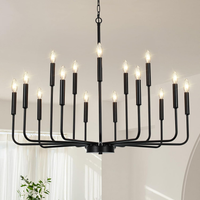 Gold Chandeliers for Dining Room Light Fixture，D28 Inch