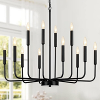 Gold Chandeliers for Dining Room Light Fixture，D28 Inch