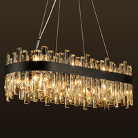 Gold Crystal Chandeliers for Dining Room，12-Lights D20 Inch