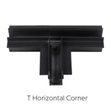 Milight Track Magnetic T Horizontal Corner for flush Black  AMMRT20HFA