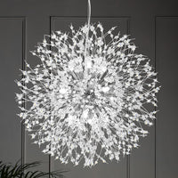 Modern Crystal Chandelier, Dandelion Chandelier,Chrome,23.62 In