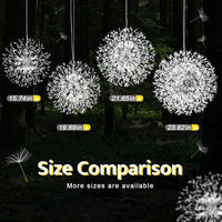 Modern Crystal Chandelier, Dandelion Chandelier,Chrome,23.62 In