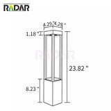 Enhance Your Outdoor Ambiance with Radar Path Light RPL-W6912- 24" Post Black aluminum  Warm White  safe Low Voltage Illumination!