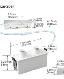 Led Module light 2 head pull - 6W - 5CCT - JXLTXH02