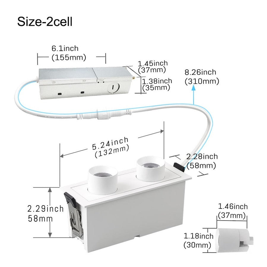Led Module light 2 head pull - 6W - 5CCT - JXLTXH02