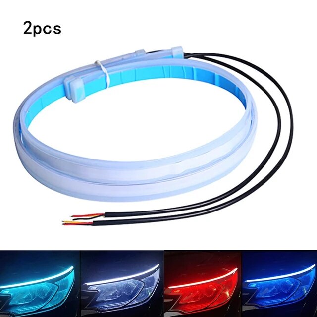 Soft Light Car Guide Lamp Blue+Yellow 60cm HTK