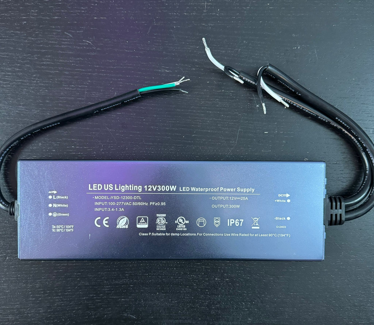 Power Supply 300W -12V - IP67 - YSD