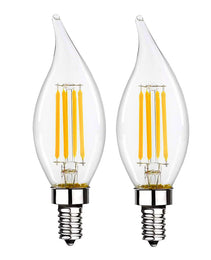 Dimmable 5W 5000K E12 Filament Style Chandelier Bulb for Elegant Ambiance sun