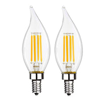 Dimmable 5W 5000K E12 Filament Style Chandelier Bulb for Elegant Ambiance sun