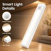 50cm Motion Sensor Night Light Under Cabinet LED Strip Lamp Wireless Rechargeable Induction Bar Light for Entrance Kitchen Room