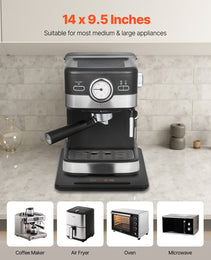 Appliance Slider 14 X 9.5 In Sliding Tray For Coffee Maker Black
