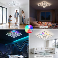 IRALAN Minimalist RGB Ceiling Pendant Lamp Acrylic Romantic Lustre Led Ceiling Light Smart Dimming Home Decoration Fixtures