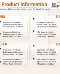 8 Pieces Halloween Comforter Set, Witch Pattern Bed In A Bag Bedding With Comforter Sheet Sham - 1 Comforter, 2 Pillow Shams, 1 Flat Sheet, 1 Fitted Sheet, 1 Cushion Cover, 2 Pillowcases