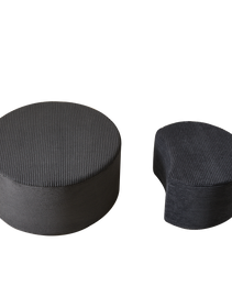 Nesting Coffee Table Set Of 2,Upholstered Round Coffee Tables Set Of 2 For Living Room, Modern Foam Round Coffee Table Side Table End Table Ottoman, No Assembly